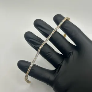 Kay Jewelers Moissanite Tennis Bracelet Gold 3mm 8 Inch Brand New VVS1 Crazy Shine No Pass thumbnail 2