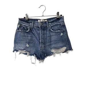 Reformation Dixie High Rise‎ Denim Shorts Medium Wash Distressed Cutoffs Size 26 thumbnail 3
