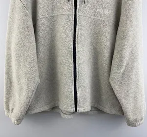 CABELA’S Vintage 90s Womens Beige Hooded Zip Up Canada Polartec Fleece Jacket thumbnail 6