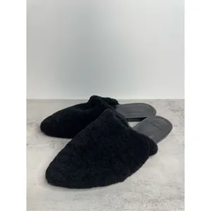 Marc Fisher Miles Size 5.5 Black‎ Pointed Toe Shearling Sheepskin Slip On NEW thumbnail 2