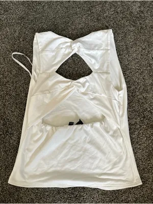 Windsor White Knotted Sleeveless Top Size Large 0334 thumbnail 2