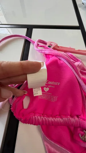 ✨ juicy couture pink velvet bikini set size l nwt 💖 thumbnail 6