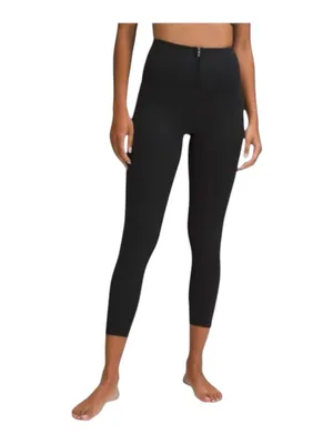 Lululemon ✵ Align High Rise Zip Front Nulu Cropped Pant 25" ✵ Black ✵ 6 W5FMES thumbnail 3