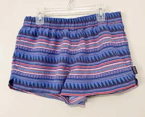 Patagonia Size S Women’s Barely Baggies Shorts 2” Inseam Print Purple thumbnail 1