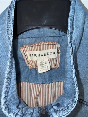 Anthropologie Marrakech anorak utility chambray jacket size XS petite thumbnail 4