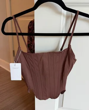 Corset top Brown Size M thumbnail 1