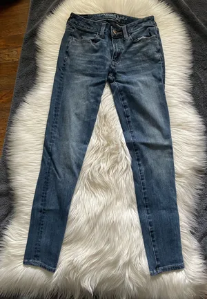 American Eagle Jegging Jeans Womens Blue Denim Pants Stretch thumbnail 1