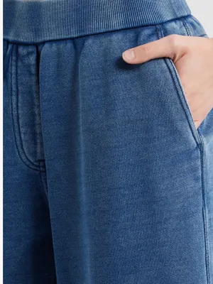 COS Denim-Wash Jersey wide leg pants blue sz S streetwear minimalist thumbnail 3