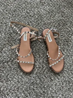 Steve Madden Women’s Travel Tan Sandal Strappy & Studded Sz 7.5 thumbnail 4