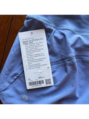 Lululemon Speed Up Short High Rise 2.5” Mesh Vent Prep Blue Size XL Size 12 NWT thumbnail 4