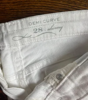 White Denim Skinny Curve Jeans Size 28 thumbnail 2