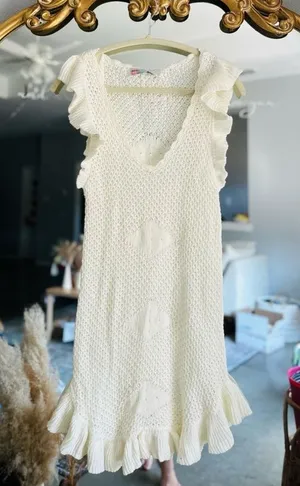 Free people Mykonos knit sweater dress nwot medium thumbnail 1