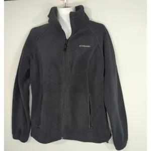 Columbia Benton Springs‎ Full Zip Fleece Black Jacket Women's L Breathable Warm thumbnail 2