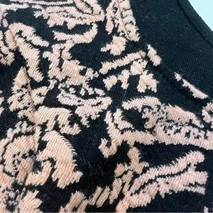 Sugarlips Black Pink Floral Jacquard Peplum Tank Top Large‎ thumbnail 5