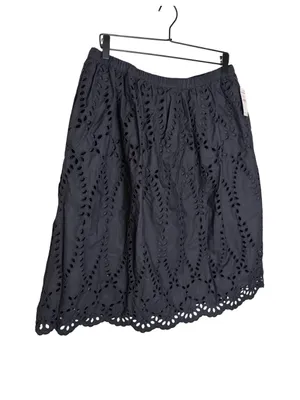 Frank & Eileen Gracie Black Eyelet Midi Skirt NWT XL thumbnail 7