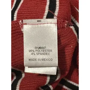 Eddie Bauer Rust/Black/Cream Striped Long Sleeve V-neck Shirt thumbnail 5
