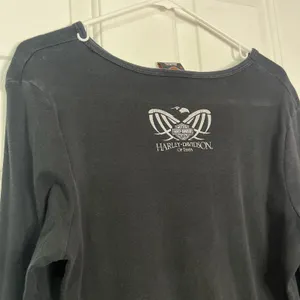Harley Davidson Biker Black Rhinestone Studded Long Sleeve Shirt Top Women's 2X thumbnail 6