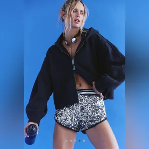 Free people movement shining star shorts metallic black combo NWT $78 thumbnail 3