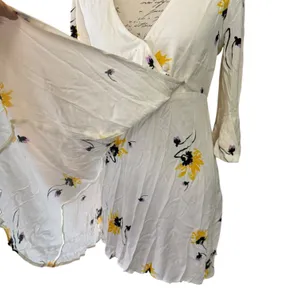 Free People Time On My Side 3/4 Sleeve Floral Dress Size Small thumbnail 3