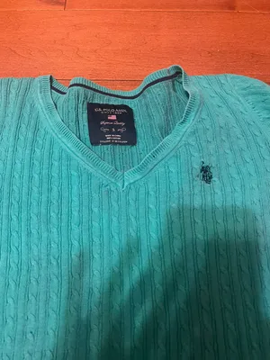 U.S. Polo Assn. Teal Ribbed Sweater thumbnail 2