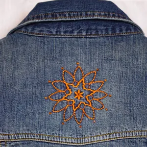 Wrangler Ladies' Snap Button Denim Embroidered Western Shirt Medium thumbnail 4