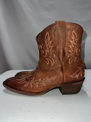 Ariat Brown‎ Embroidered Leather Western Boots thumbnail 4
