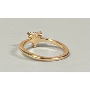 Gold Pink Heart-Shaped Gemstone Band Ring Jewelry Size 7 🩷✨ thumbnail 3