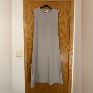 FP Beach Gray Sleeveless Simone Open Back Maxi Dress - NWOT - Size L thumbnail 3