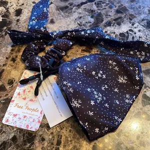 Free People Black Floral Mask And Bow thumbnail 3