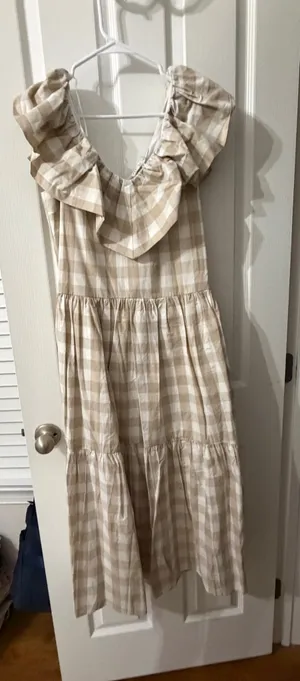 English Factory Checkered Midi/Maxi Dress thumbnail 2