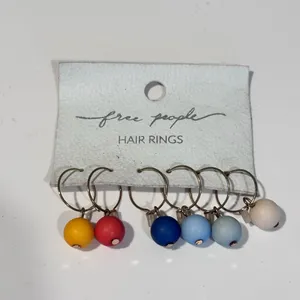 Free People Hair Rings Colorful Matte Bead Ball Hair Accessories Set thumbnail 8