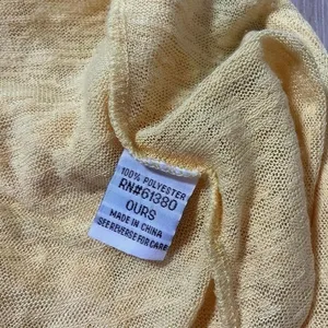 OURS Y2K Ruffle Trim V-Neck Tank Top Women S Yellow Sleeveless Fairycore Knit thumbnail 5