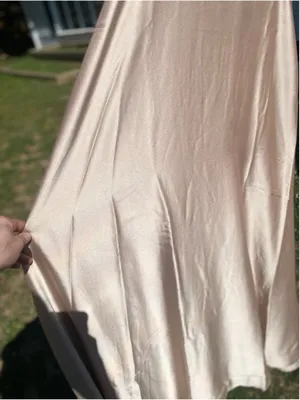 Show Me Your Mumu Satin Maxi Slip‎ Dress Champagne Quiet Luxury Bridesmaid Clean thumbnail 4