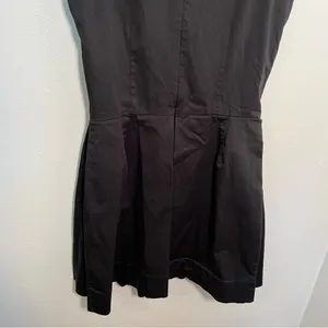 Gap Women's Sz 0 Sleeveless Fit & Flare Dress True Black Pleated Pockets Stretch thumbnail 9