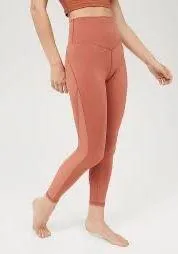 Aerie Coral Leggings with Mesh Detail thumbnail 2