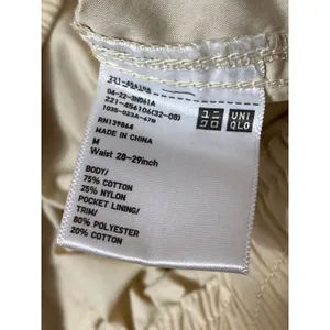Uniqlo Women's Cream High Waisted Baggy Relaxed Utility Cargo Trousers Pants M thumbnail 5