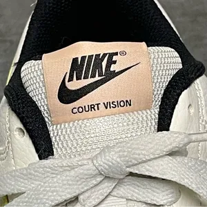 Nike Court Vision White/Green Women's Leather Tennis Shoes Size 9 thumbnail 5