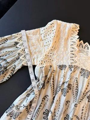 Anthropologie Floreat Cantata peasant blouse, eyelet detail, size 2 thumbnail 5