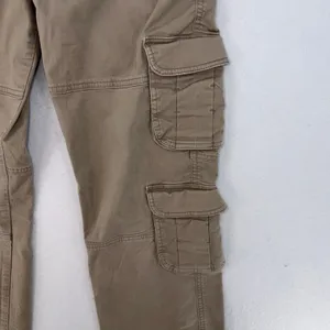 Abercrombie & Fitch High Rise Relaxed Cargo Utility Pants Tan Brown Size 26/2 thumbnail 4