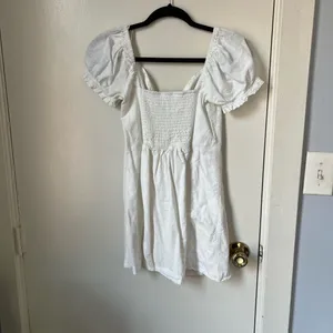 Urban outfitters white linen dress Britney hook and eye thumbnail 8