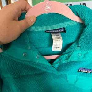 Patagonia Women’s Sweater Size Small Green Synchilla Snap-T‎ Pullover thumbnail 3