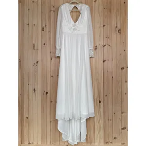 NWT Lulus Angelic Adoration White Backless Maxi Dress Wedding Bridal Bride Sz M thumbnail 2