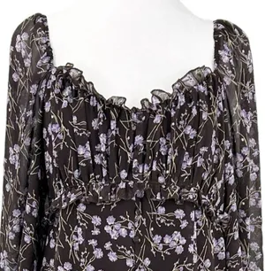 143 Story By Line Up Sz M Floral Maxi Brown Lavendor Front Slit Dress thumbnail 6