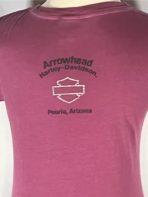 Harley-Davidson Arrowhead Rhinestone Let The Good Times Roll Women’s Shirt XS thumbnail 5