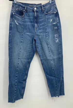 American Eagle Outfitters Womens Frayed Hem Mom Jeans Size 12/ 31W NEW thumbnail 1