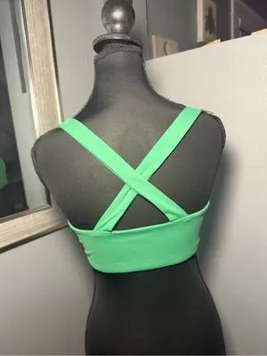 Offline x Aerie Real Me Xtra Stretch Med. Support Green Crop/ Sports Bra Medium thumbnail 5