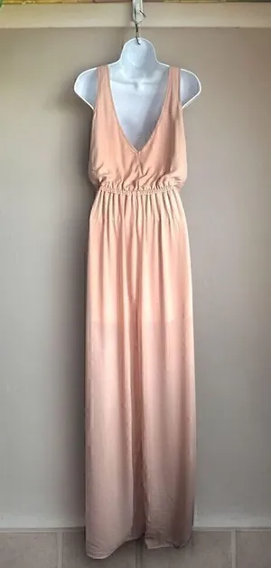 Show Me Your Mumu Kendall Maxi Dress in Dusty Blush Crisp - Size S thumbnail 7