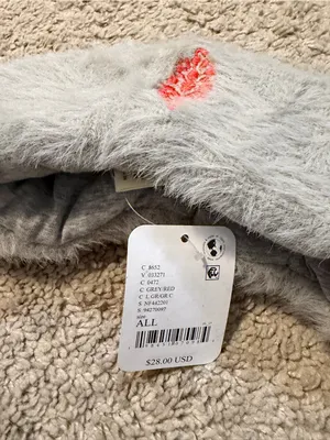 Free People Movement $28 NWT Slopeside Sherpa Earwarmer grey/red thumbnail 3