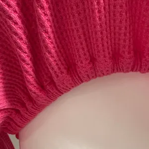 BiBi Hot Pink Acid Wash Waffle Knit Hoodie thumbnail 7