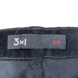 3x1 Higher Ground Jeans Pants Slim Straight Cropped Velvet Black Size 29‎ thumbnail 10